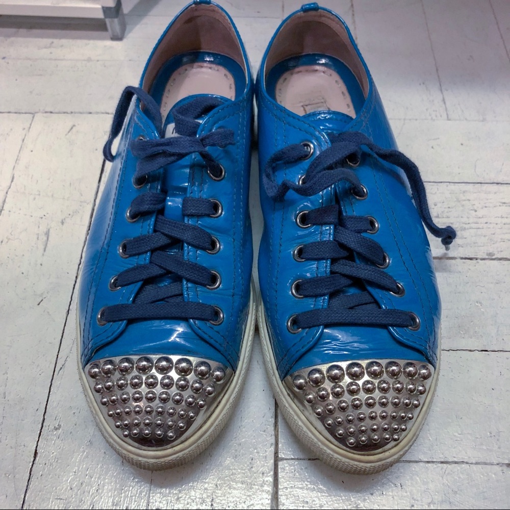 Miu Miu studded cap toe sneakers